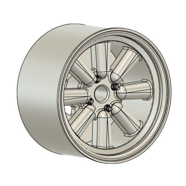 WATANABE TYPE A RIMS FOR DIECAST 64 SCALE 3D print model_1