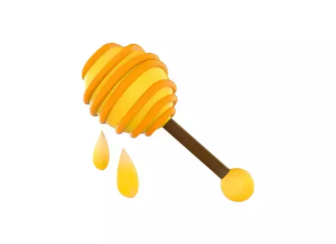 Low-Poly Honey Sticks 3D Model Low-poly 3D model
