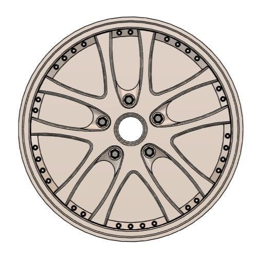 WEDS LXZ RIMS FOR DIECAST 64 SCALE 3D print model_2