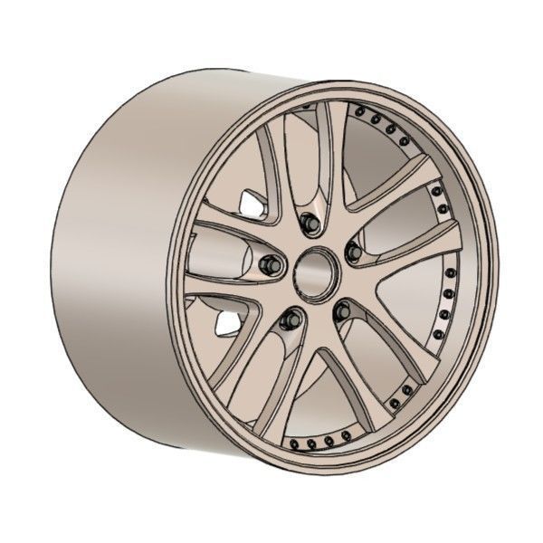 WEDS LXZ RIMS FOR DIECAST 64 SCALE 3D print model_1