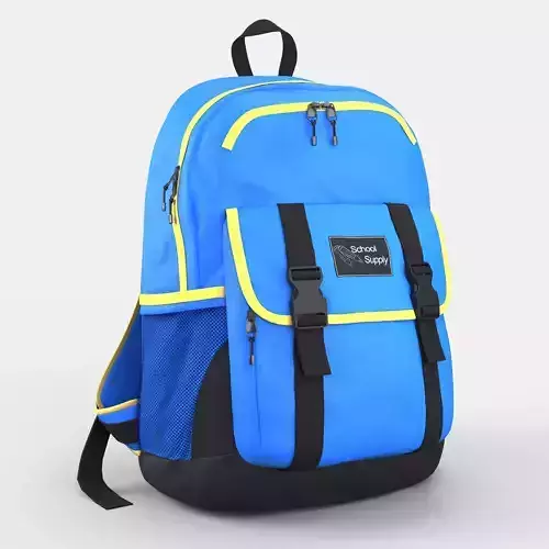 Blue school backpack