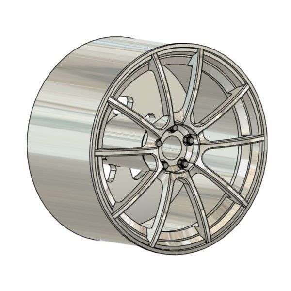 WEDS SA55M RIMS FOR DIECAST 64 SCALE 3D print model_1