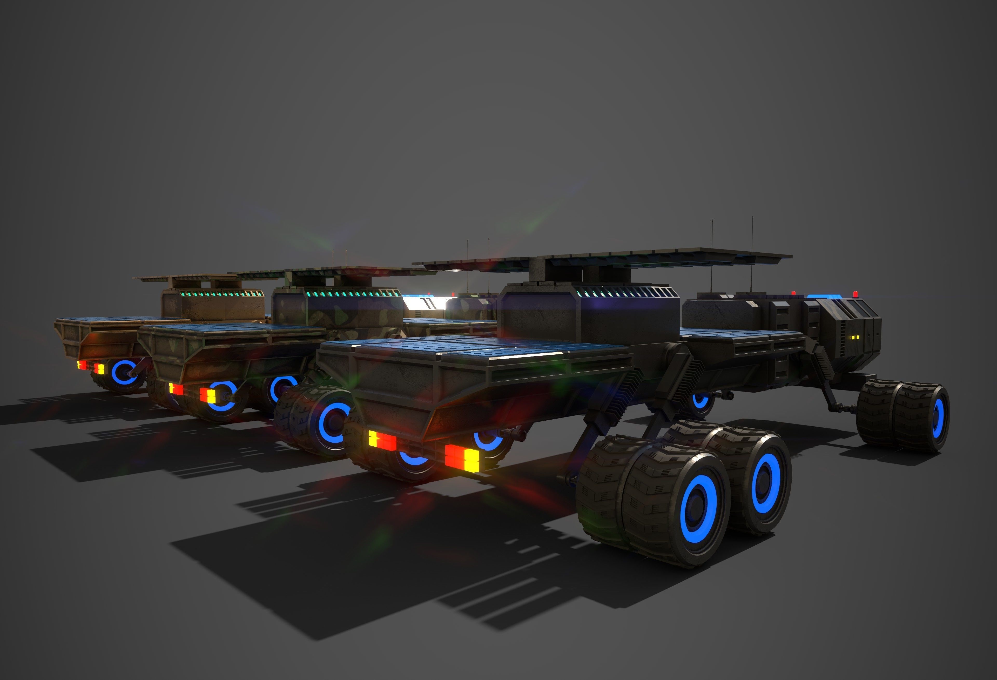Rover Nine Low-poly 3D model_7