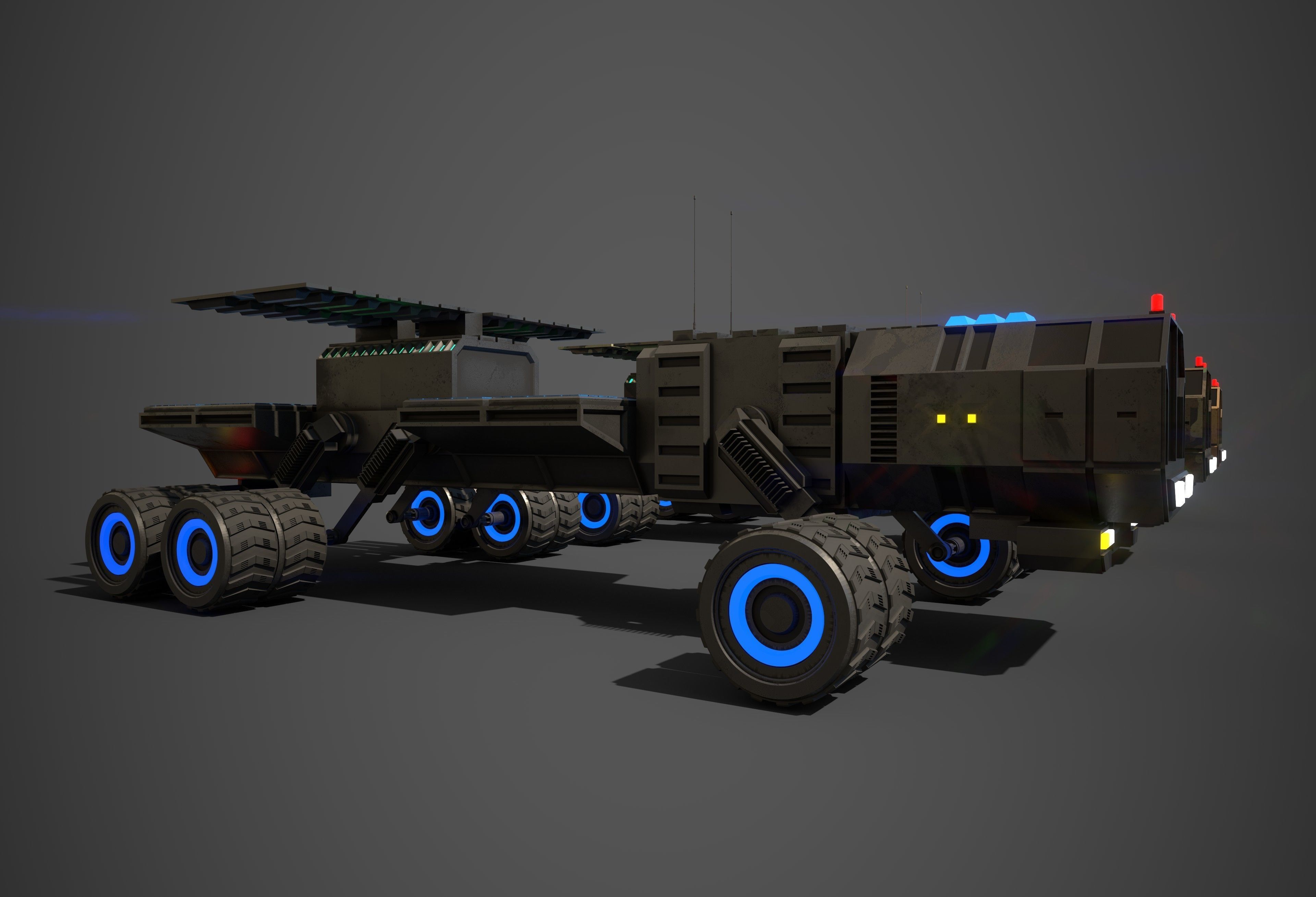 Rover Nine Low-poly 3D model_10