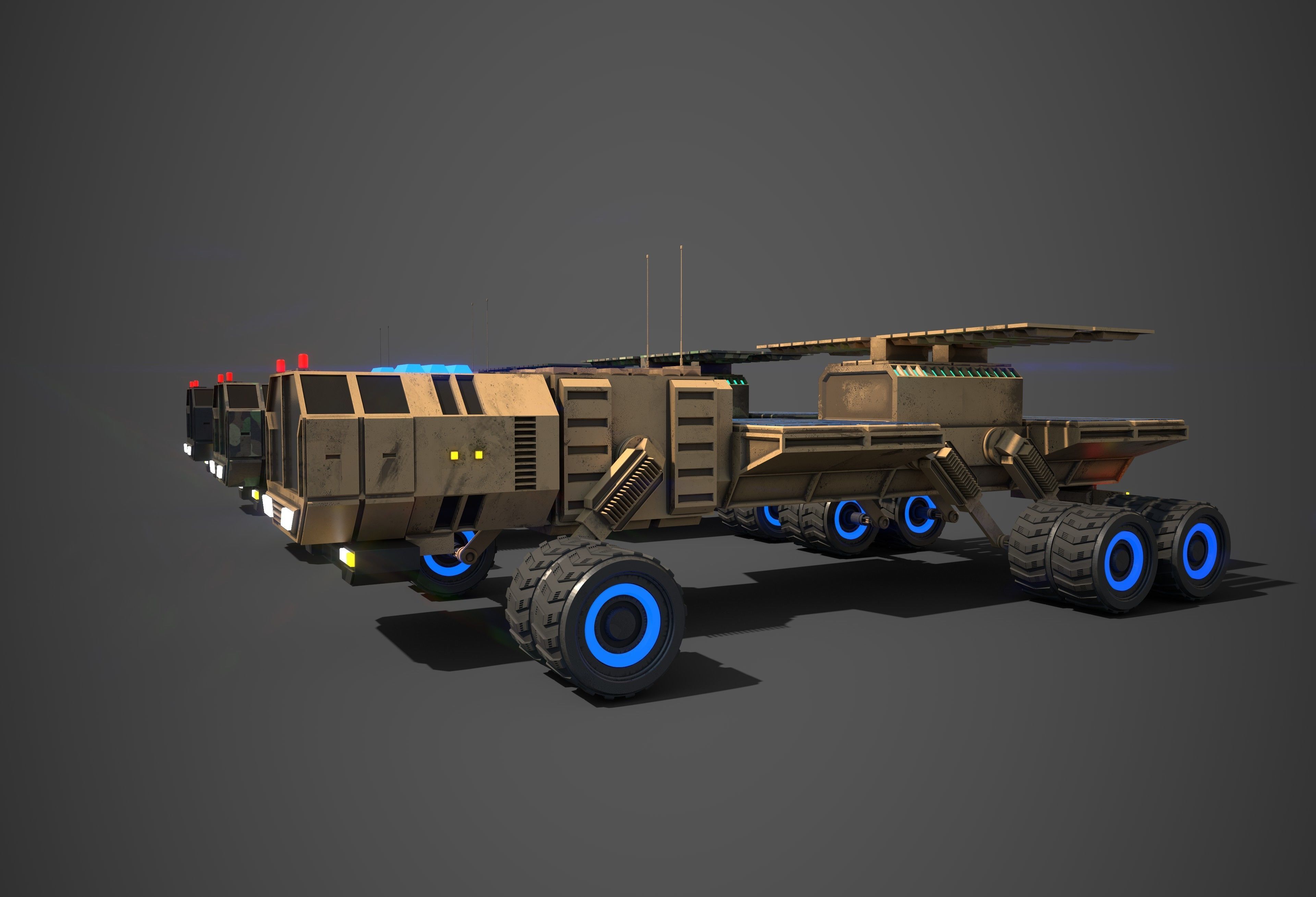 Rover Nine Low-poly 3D model_9