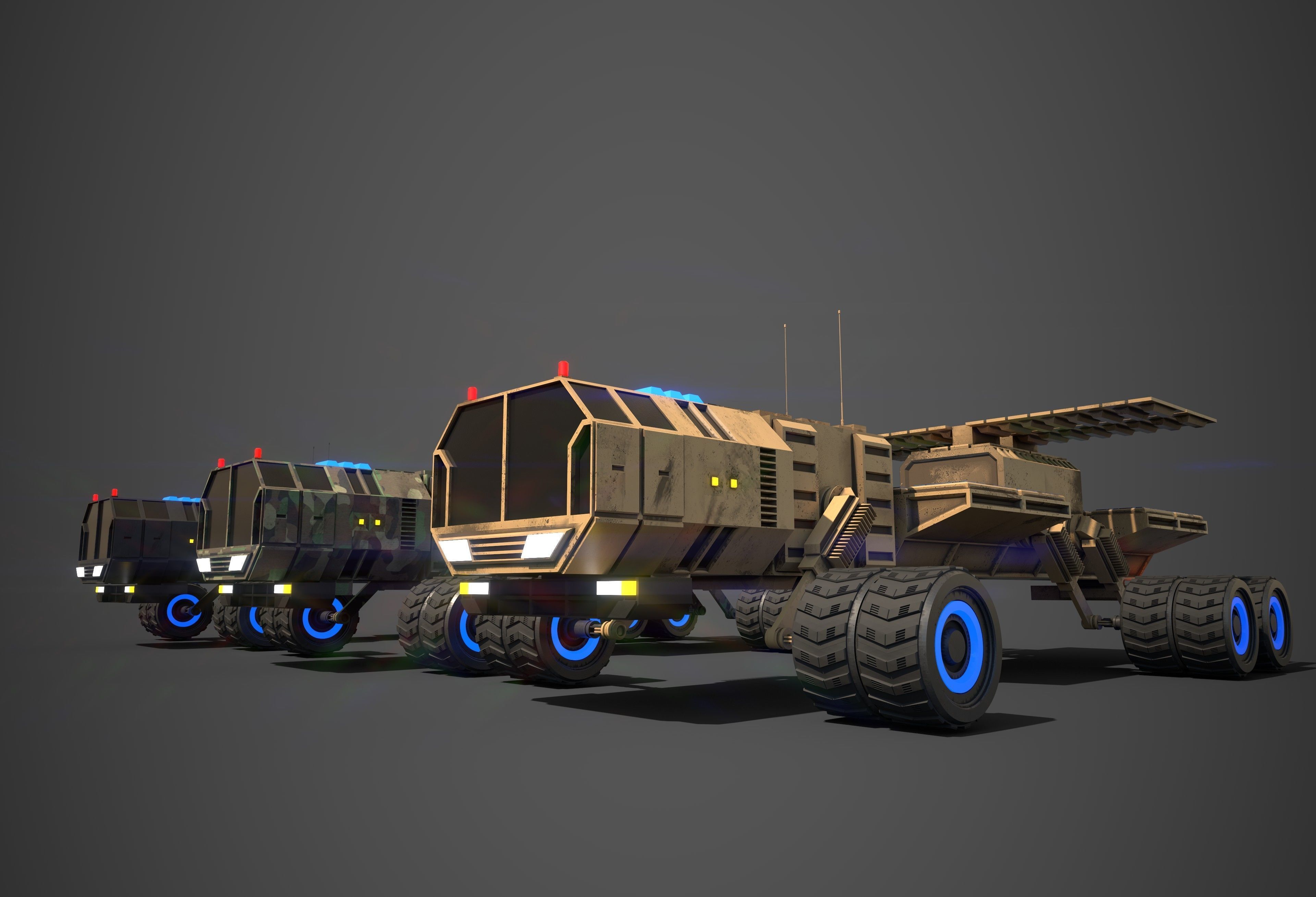 Rover Nine Low-poly 3D model_4