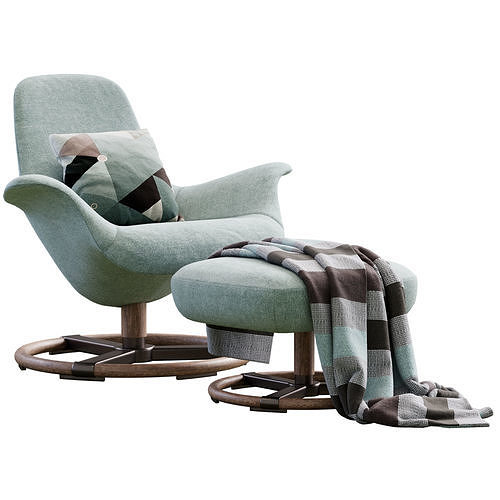 Armchair Tilt By Giorgetti 3D model 4