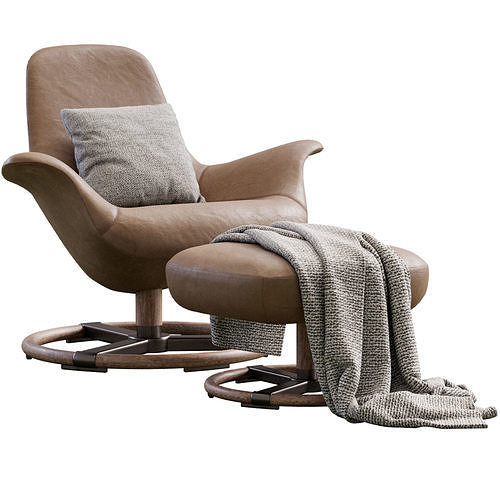 Armchair Tilt By Giorgetti 3D model 5