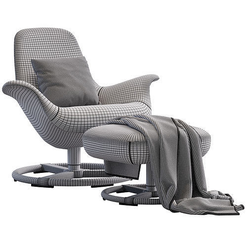 Armchair Tilt By Giorgetti 3D model 6