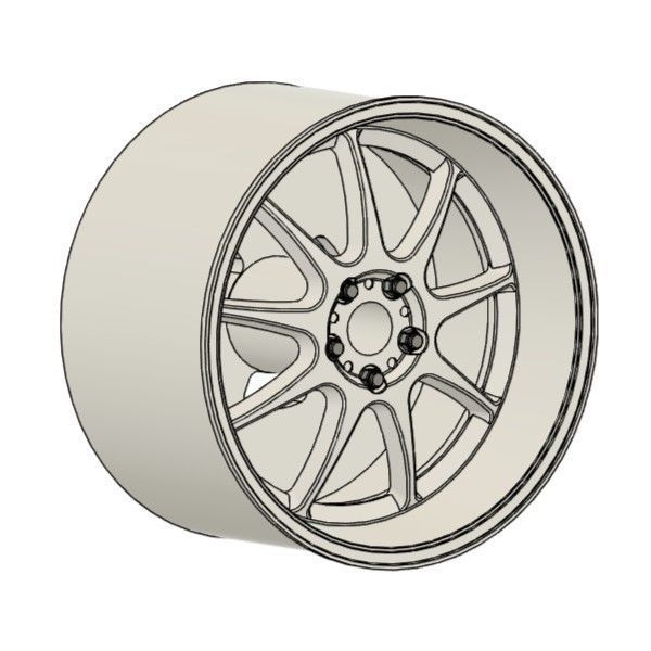 WORK EMOTION D9R RIMS FOR DIECAST 64 SCALE 3D print model_1