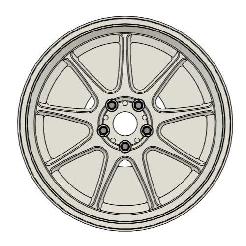 WORK EMOTION D9R RIMS FOR DIECAST 64 SCALE 3D print model_2