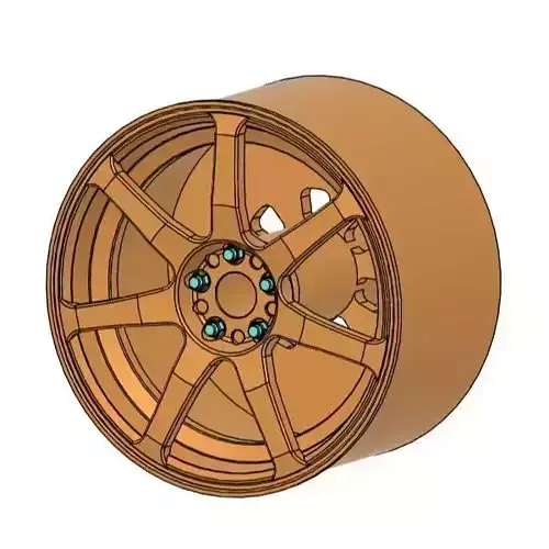 WORK EMOTION XT7 RIMS FOR DIECAST 64 SCALE 3D print model