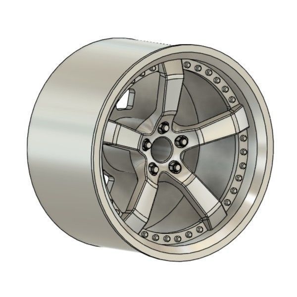 WORK EQUIP E5 RIMS FOR DIECAST 64 SCALE 3D print model_1