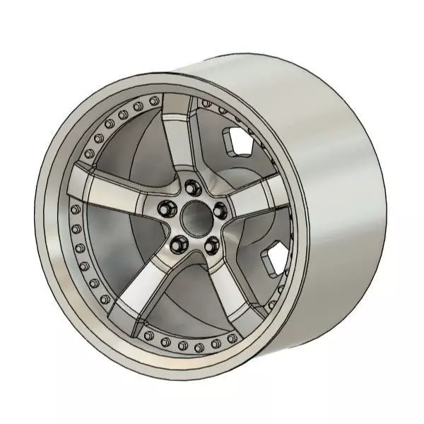 WORK EQUIP E5 RIMS FOR DIECAST 64 SCALE 3D print model_0