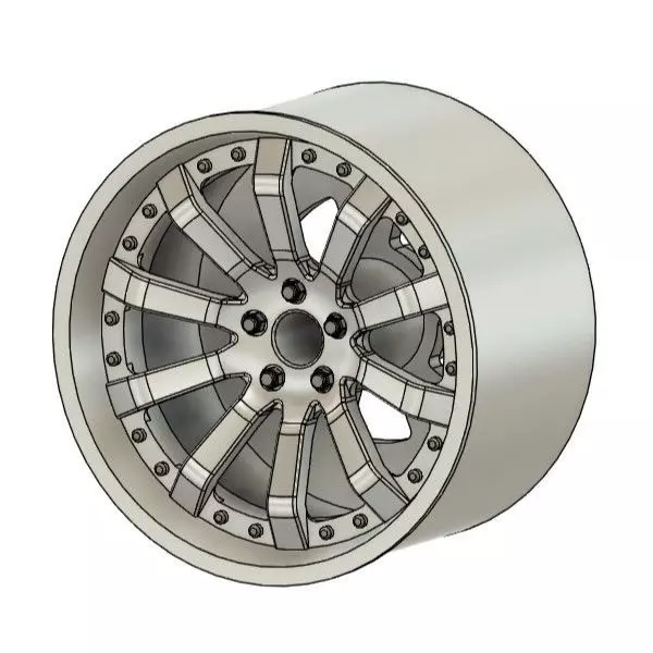 WORK EQUIP E10 RIMS FOR DIECAST 64 SCALE 3D print model_0