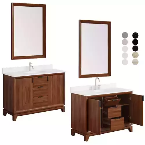 Talyn 48 Mahogany Vanity Cabinet