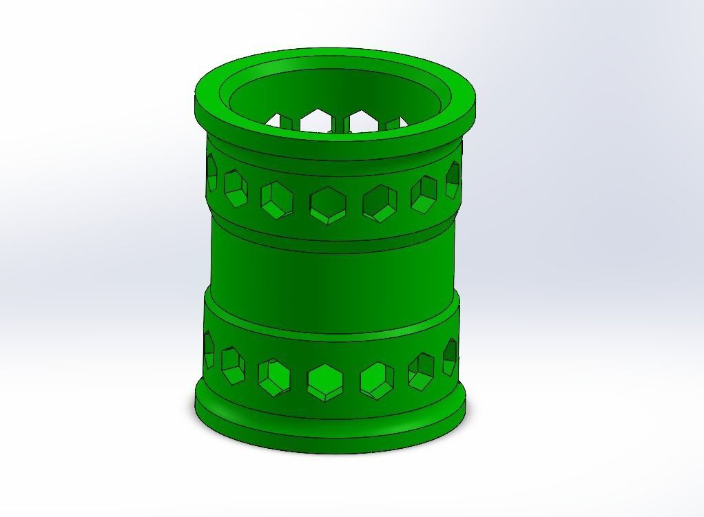 Pen and Stationary cup for Desktop 3D print model_2