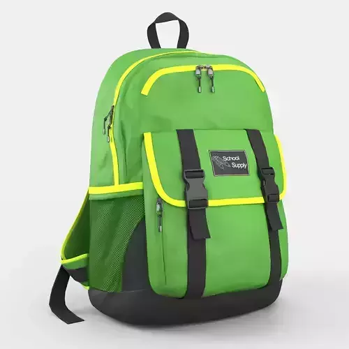 Green school backpack