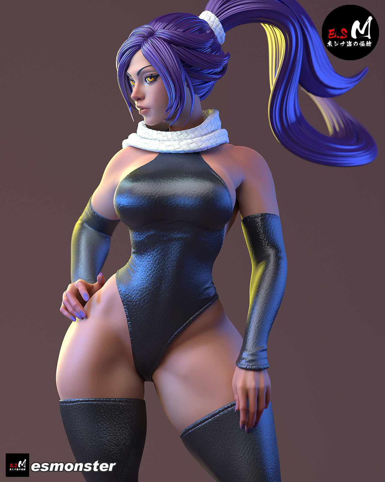 Yoruichi CHARACTER BY ESM  2 files 3D print model_30