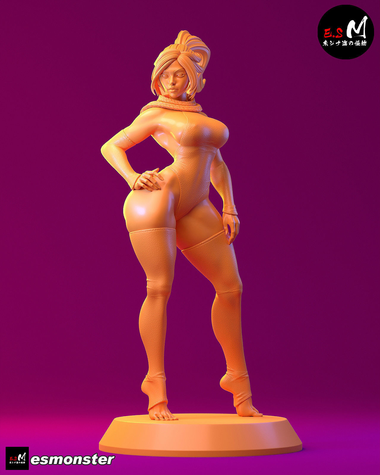 Yoruichi CHARACTER BY ESM  2 files 3D print model_31