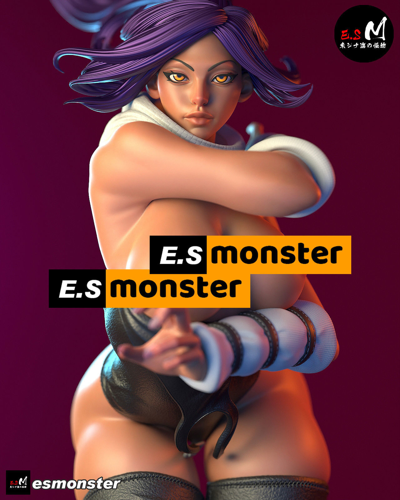 Yoruichi CHARACTER BY ESM  2 files 3D print model_16