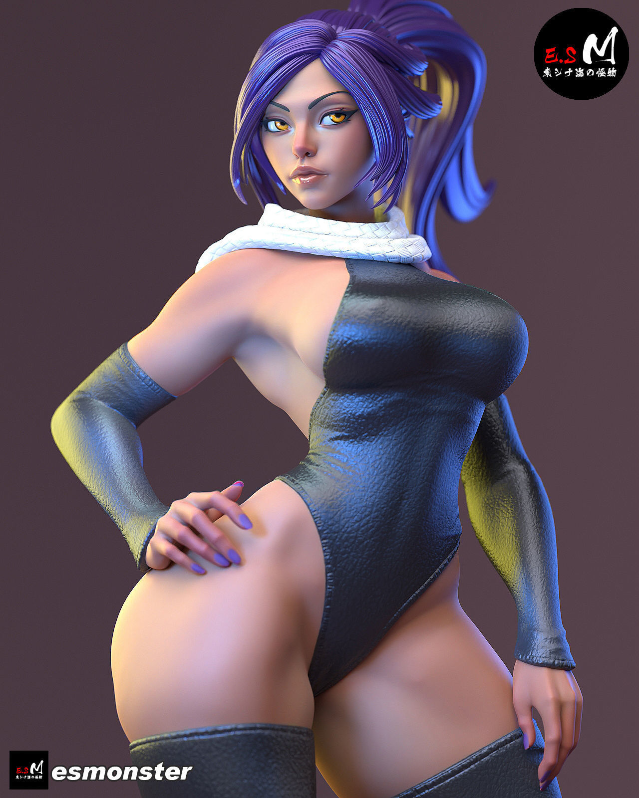 Yoruichi CHARACTER BY ESM  2 files 3D print model_23