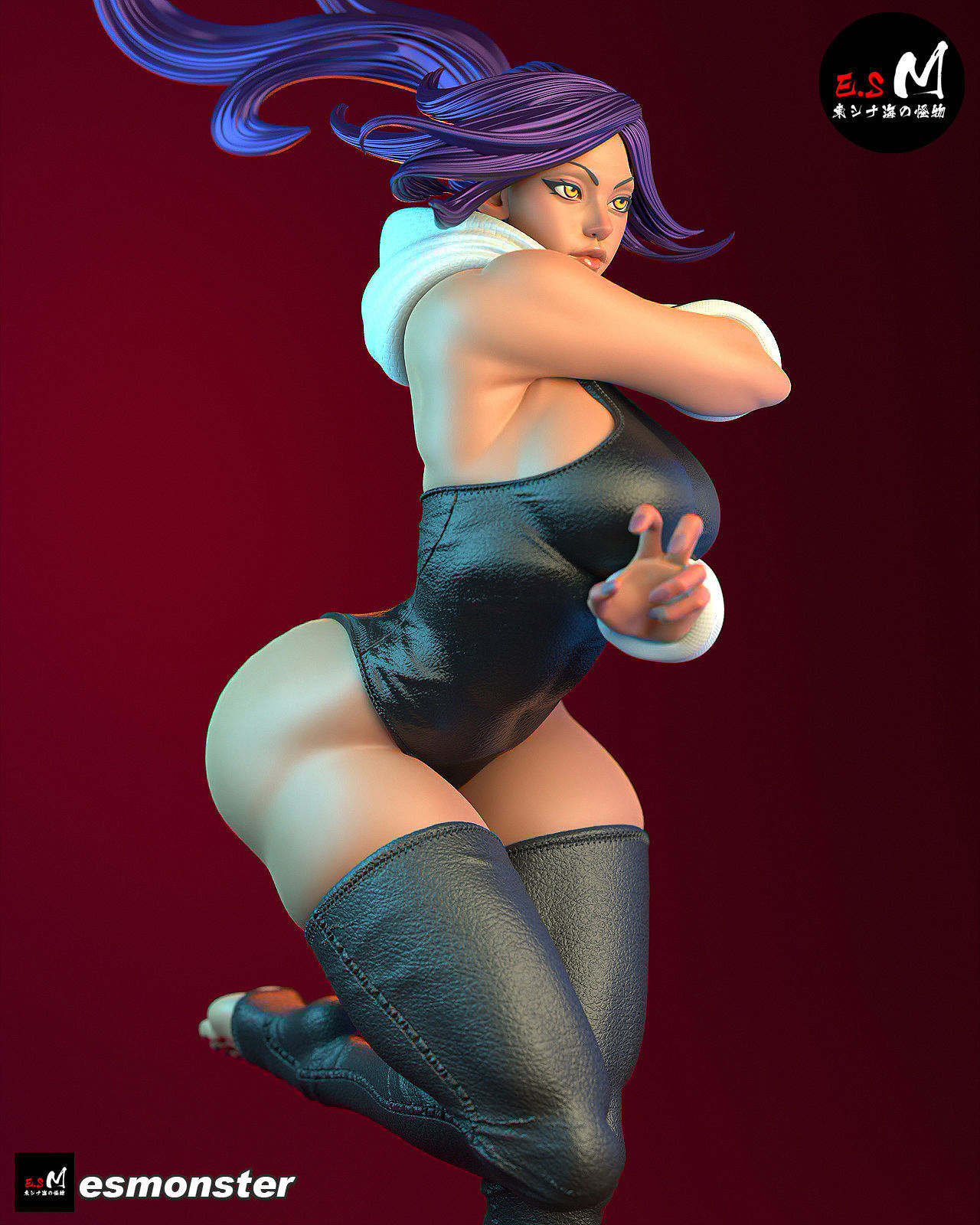 Yoruichi CHARACTER BY ESM  2 files 3D print model_8