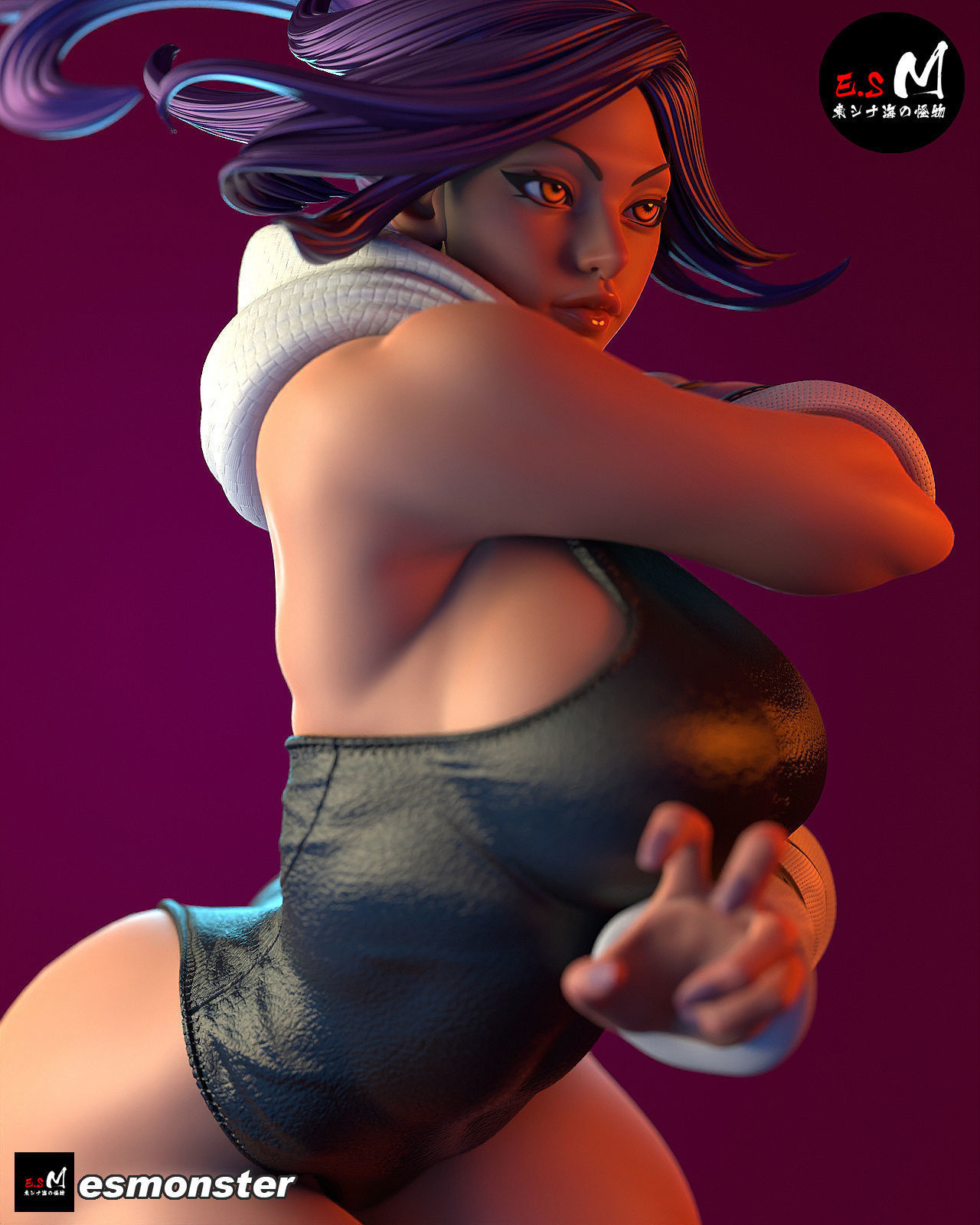 Yoruichi CHARACTER BY ESM  2 files 3D print model_3