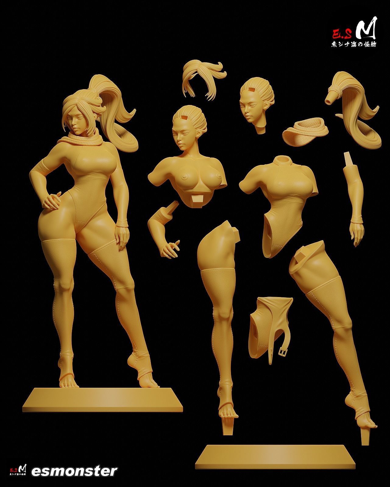 Yoruichi CHARACTER BY ESM  2 files 3D print model_2