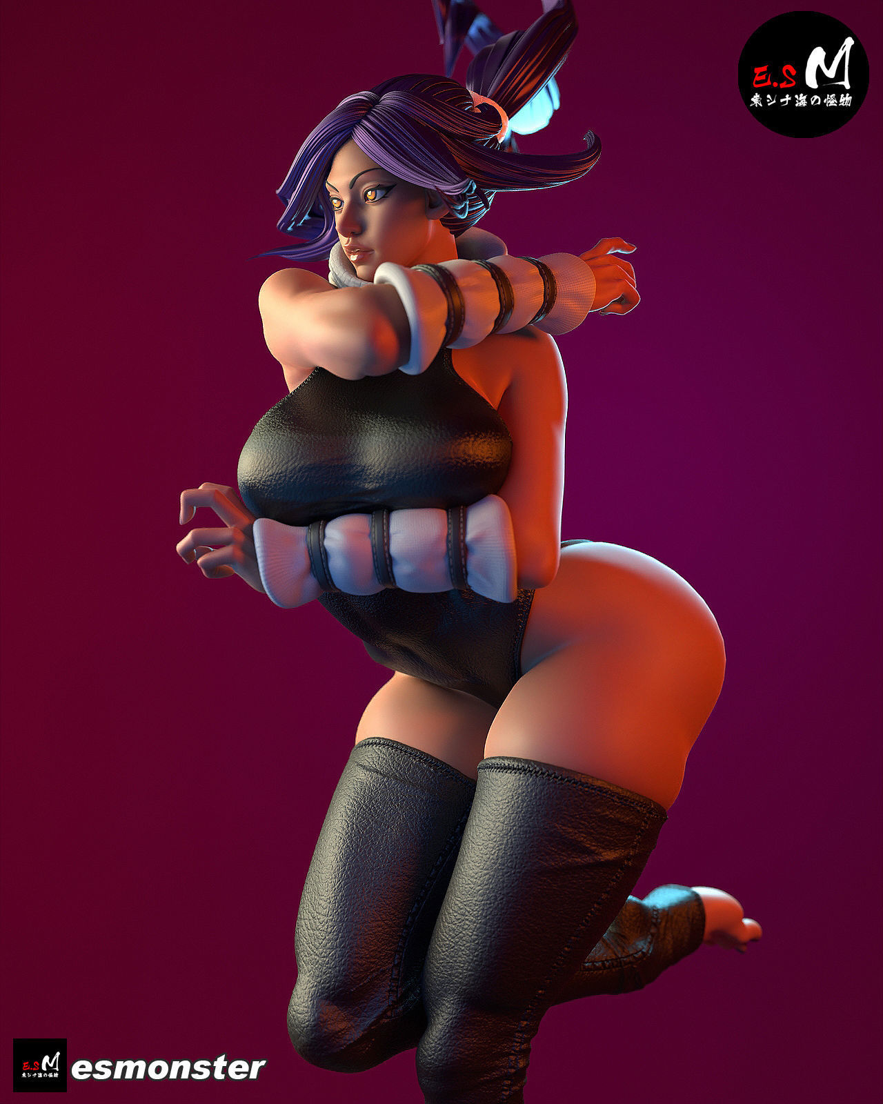 Yoruichi CHARACTER BY ESM  2 files 3D print model_11