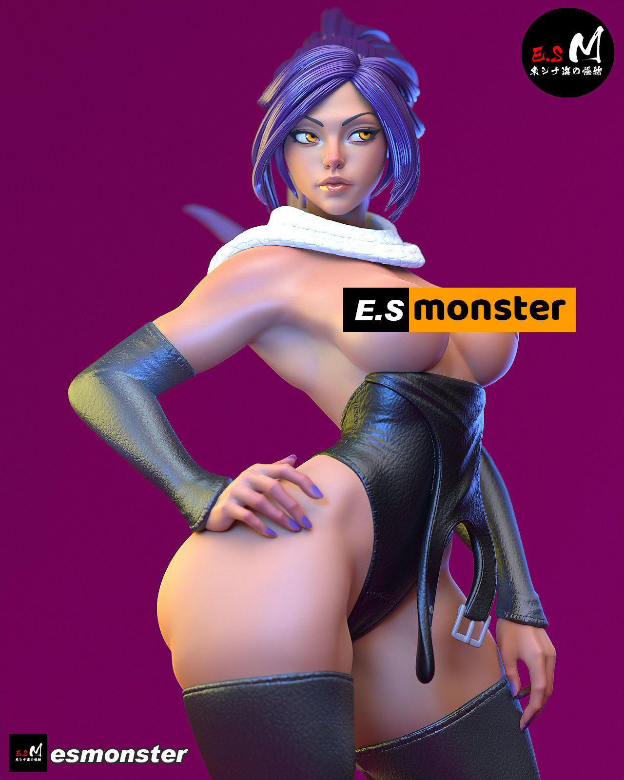 Yoruichi CHARACTER BY ESM  2 files 3D print model_26