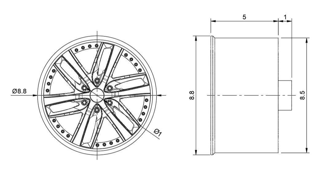 WORK LS BRIGHTRING RIMS FOR DIECAST 64 SCALE 3D print model_3