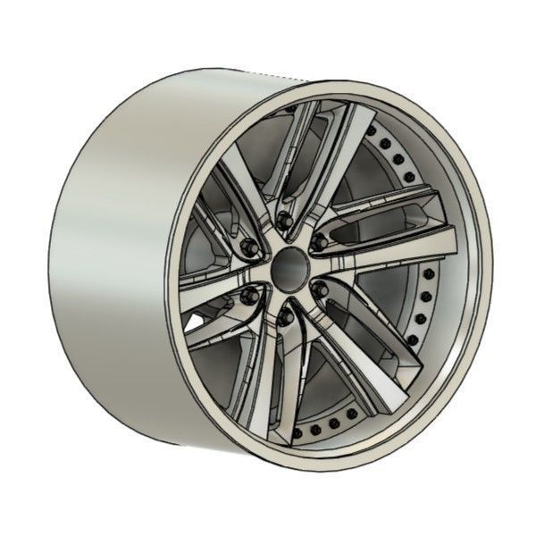 WORK LS BRIGHTRING RIMS FOR DIECAST 64 SCALE 3D print model_1