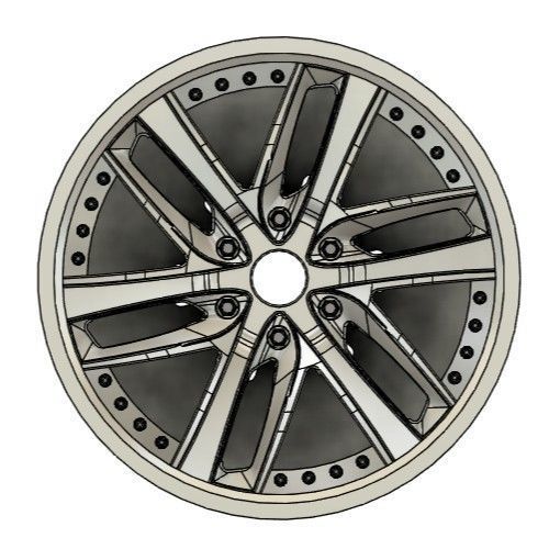 WORK LS BRIGHTRING RIMS FOR DIECAST 64 SCALE 3D print model_2