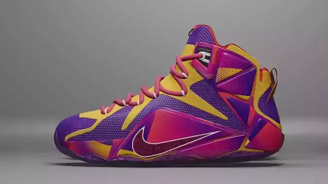 Nike Lebron purple yellow gradient