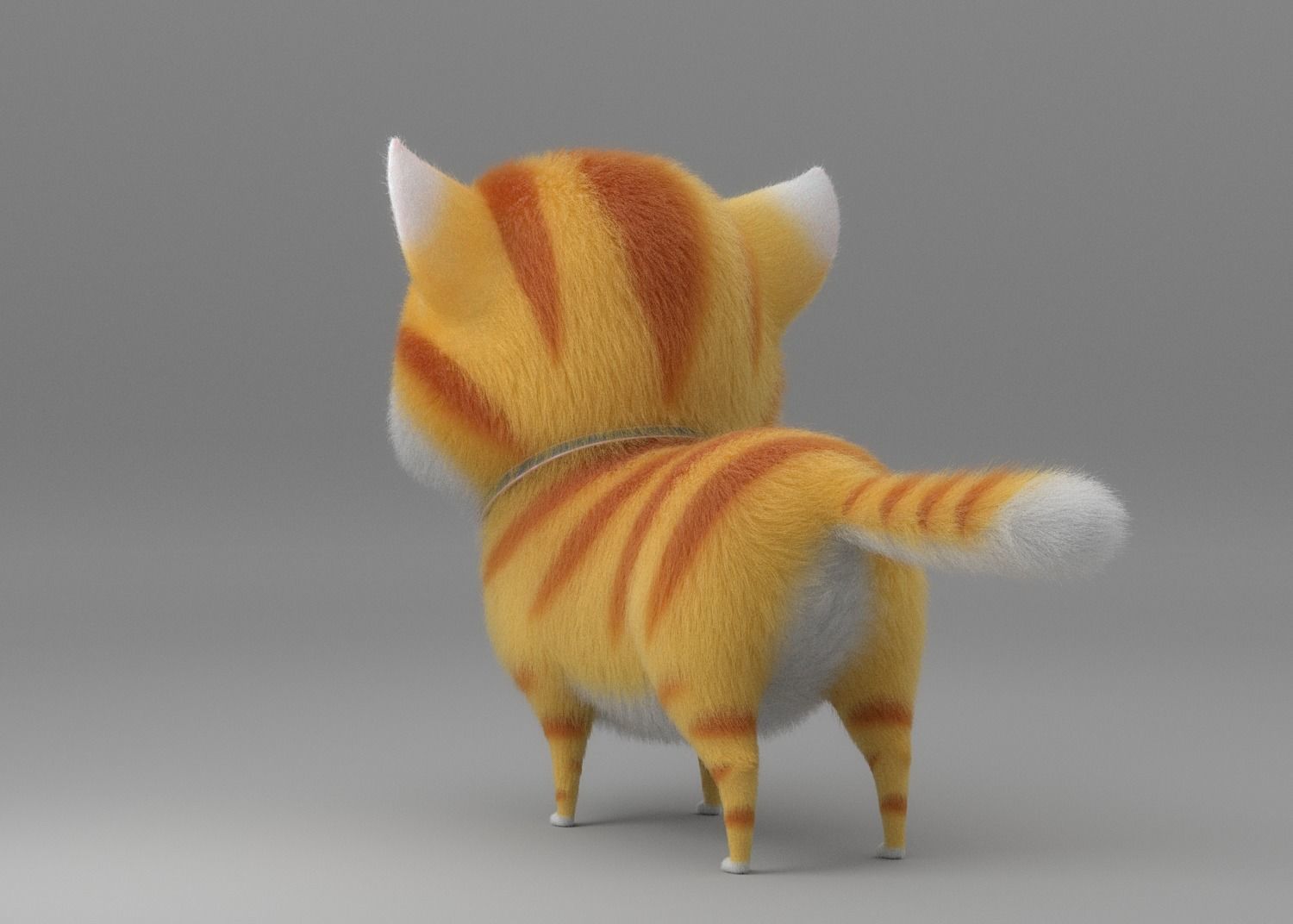 Cartoon Cat Rigged 3D model_13