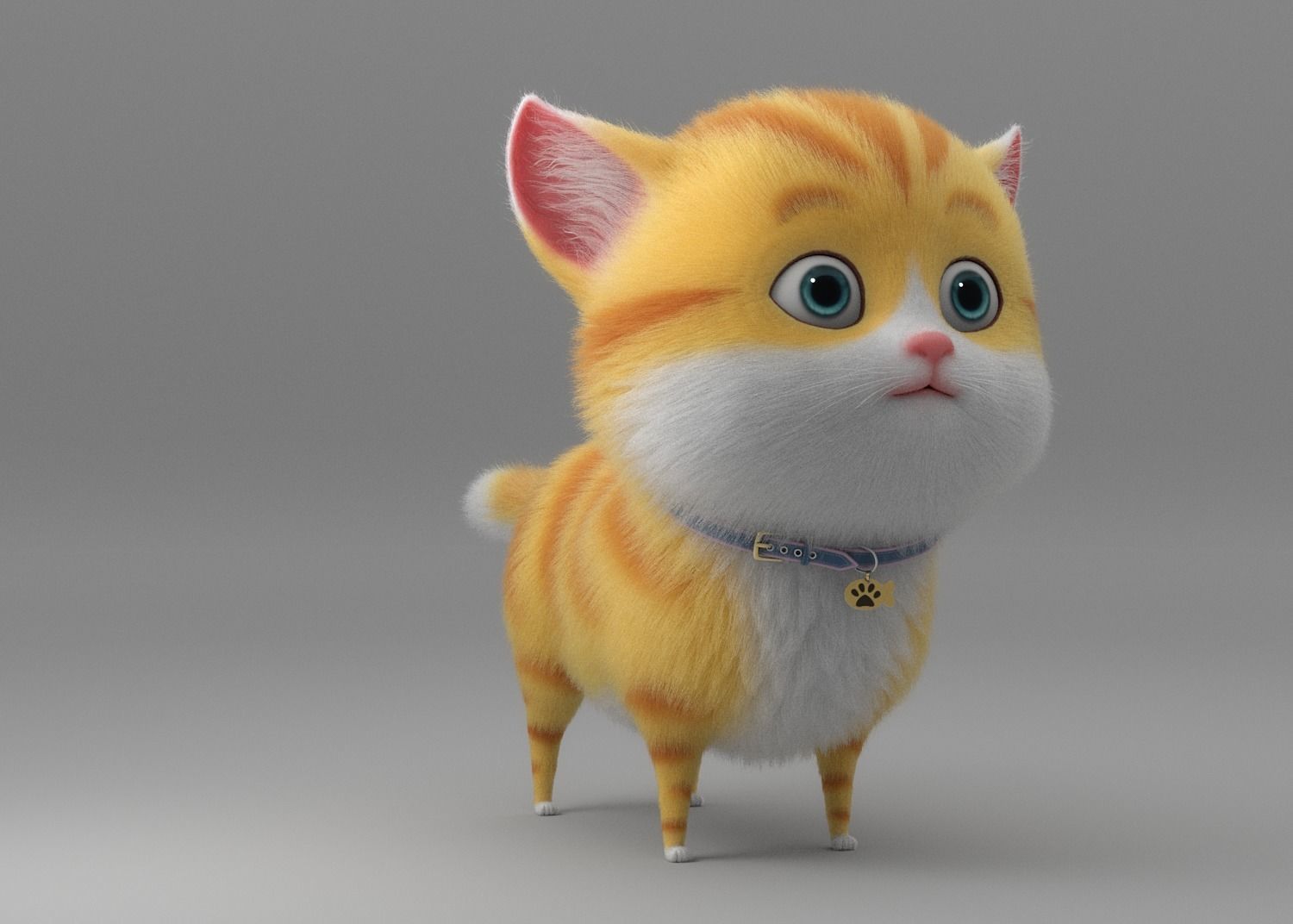 Cartoon Cat Rigged 3D model_17