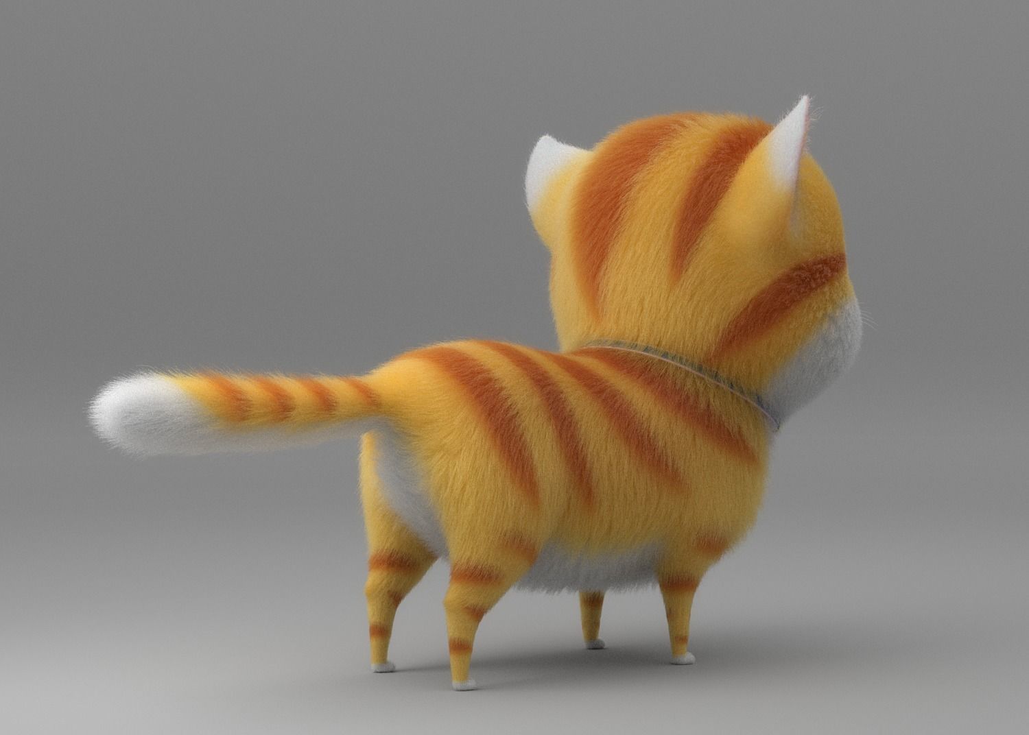 Cartoon Cat Rigged 3D model_11