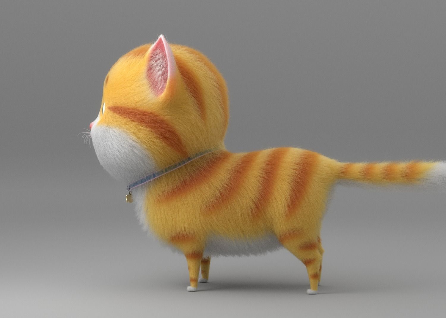 Cartoon Cat Rigged 3D model_16