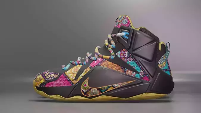 Nike Lebron doodle flower