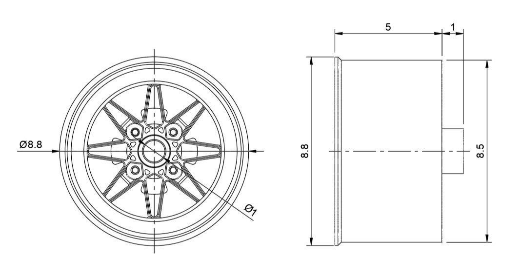 WORK EQUIP 03 RIMS FOR DIECAST 64 SCALE 3D print model_3