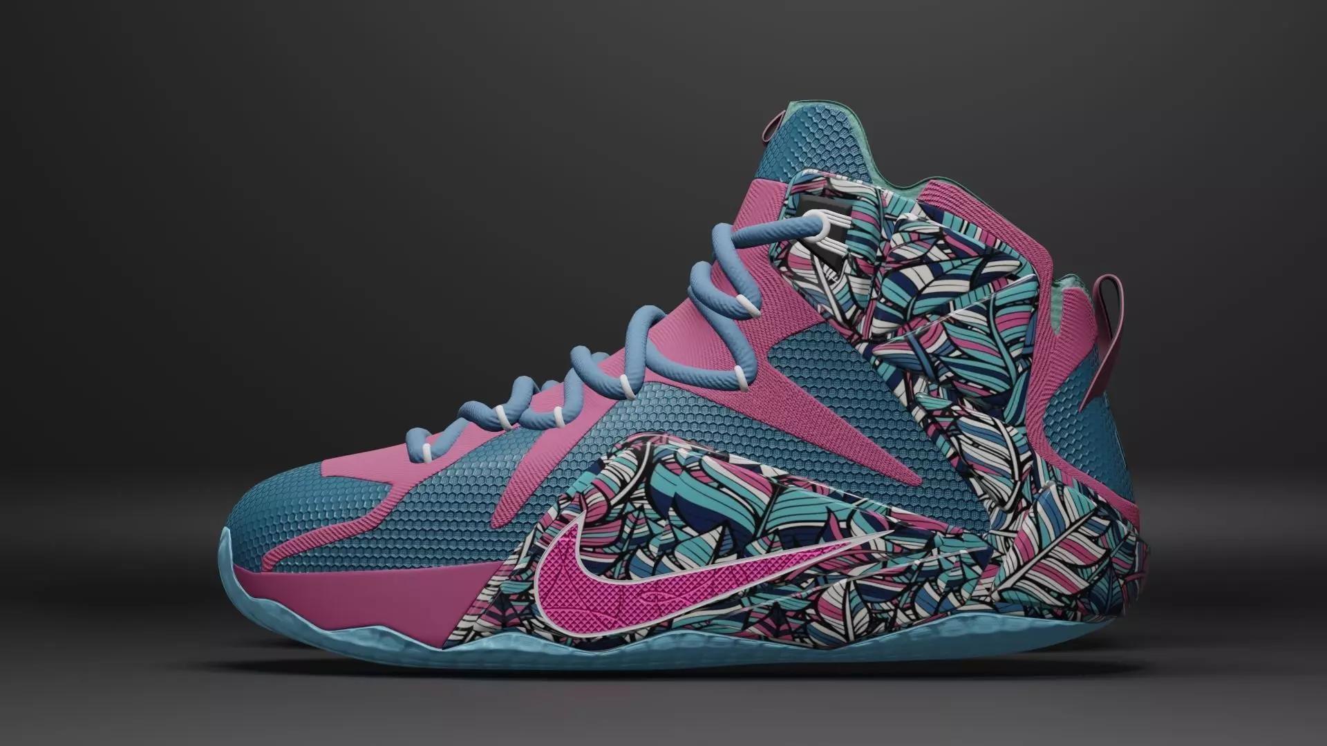 Nike Lebron bubble gum colour 3D model