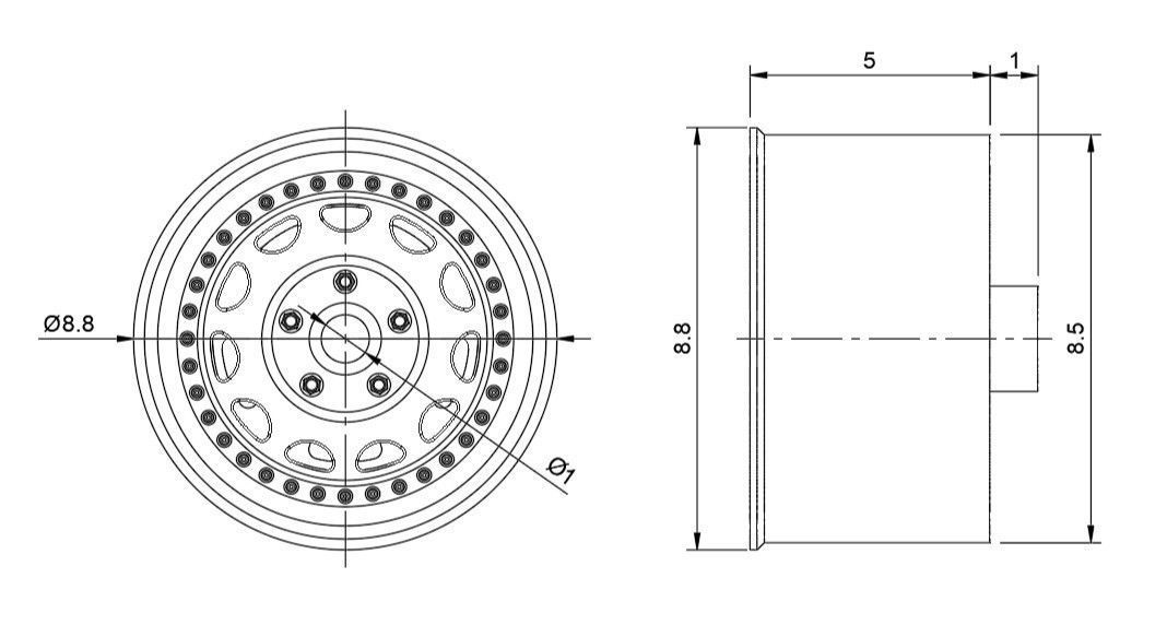 WORK CRAG GALVATRE RIMS FOR DIECAST 64 SCALE 3D print model_3