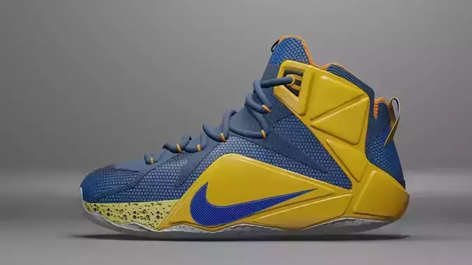 Nike Lebron yellow blue