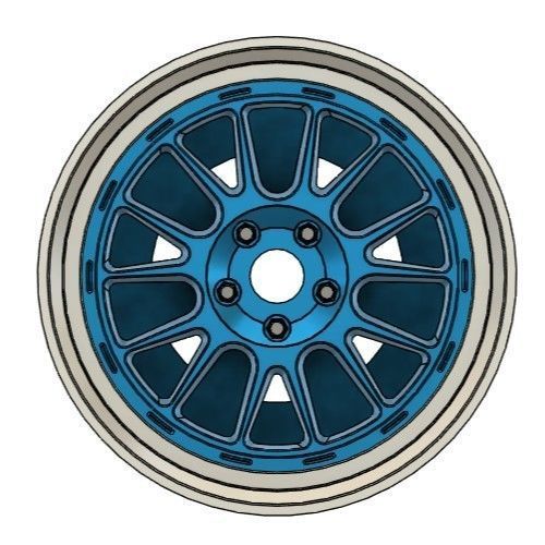 WORK SEEKER FX2 RIMS FOR DIECAST 64 SCALE 3D print model_2