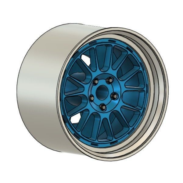 WORK SEEKER FX2 RIMS FOR DIECAST 64 SCALE 3D print model_1