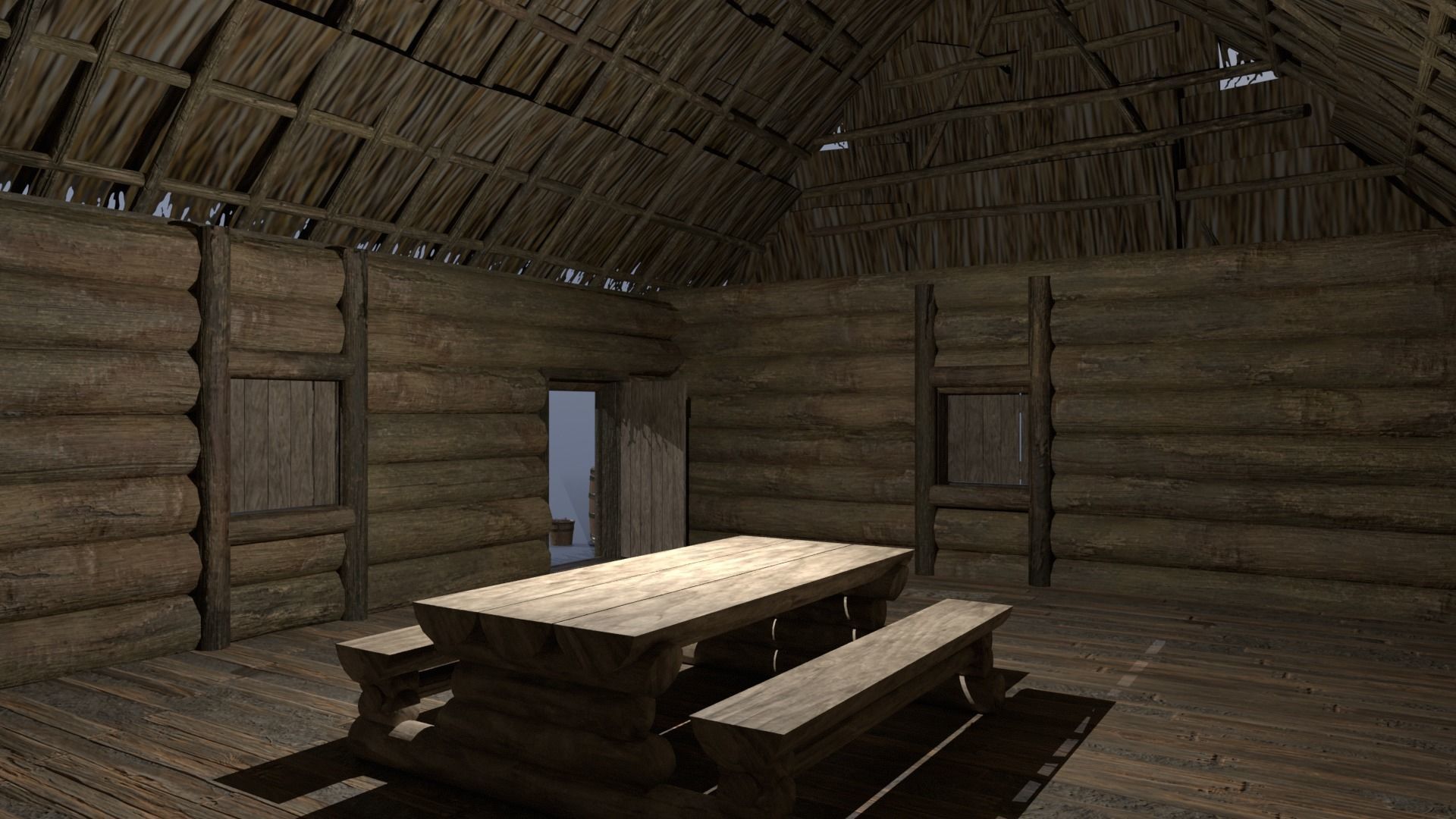 Medieval Cottage Low-poly 3D model_5