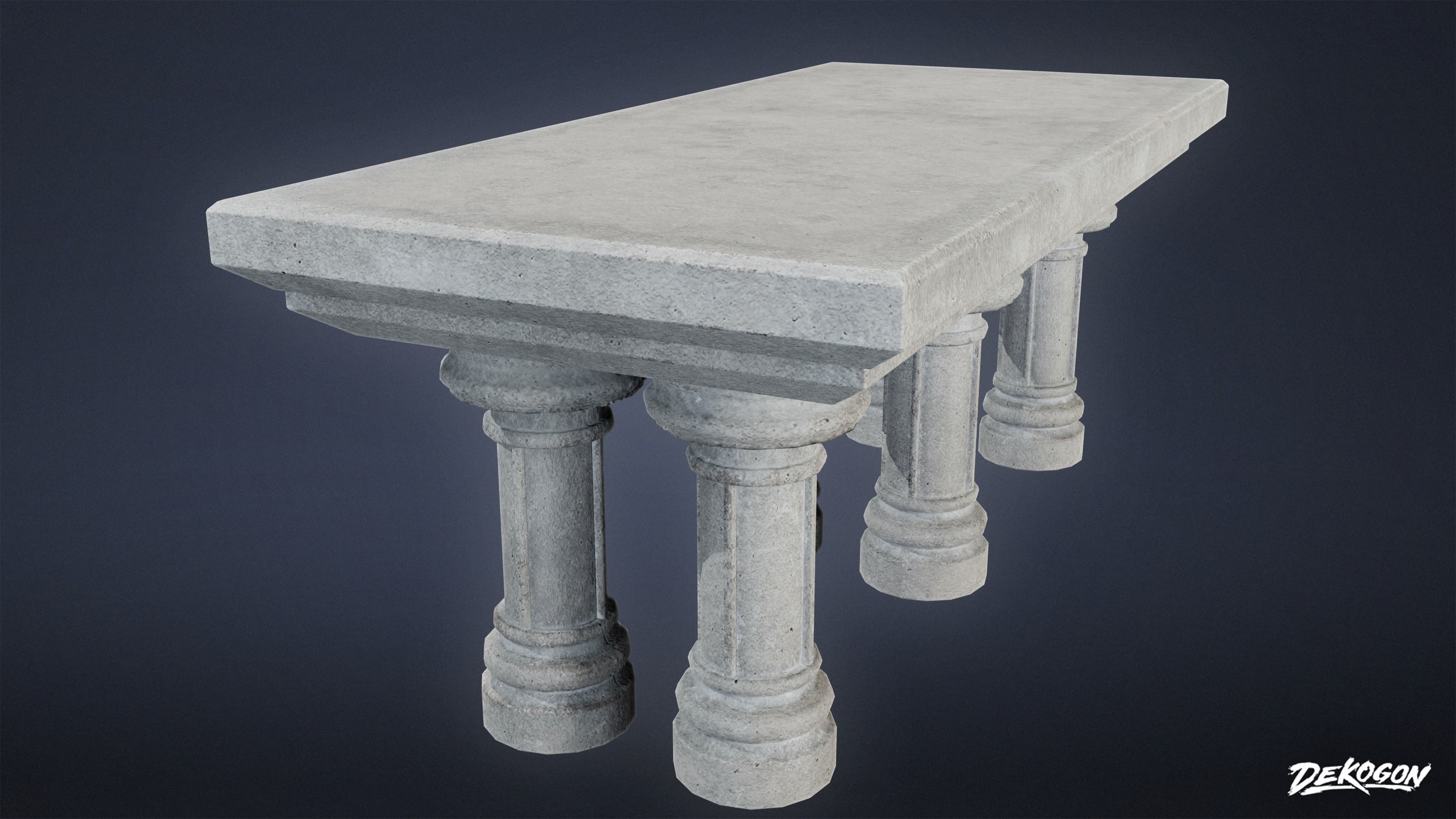 MEDIEVAL - Altar 03 - LOW POLY Low-poly 3D model_4