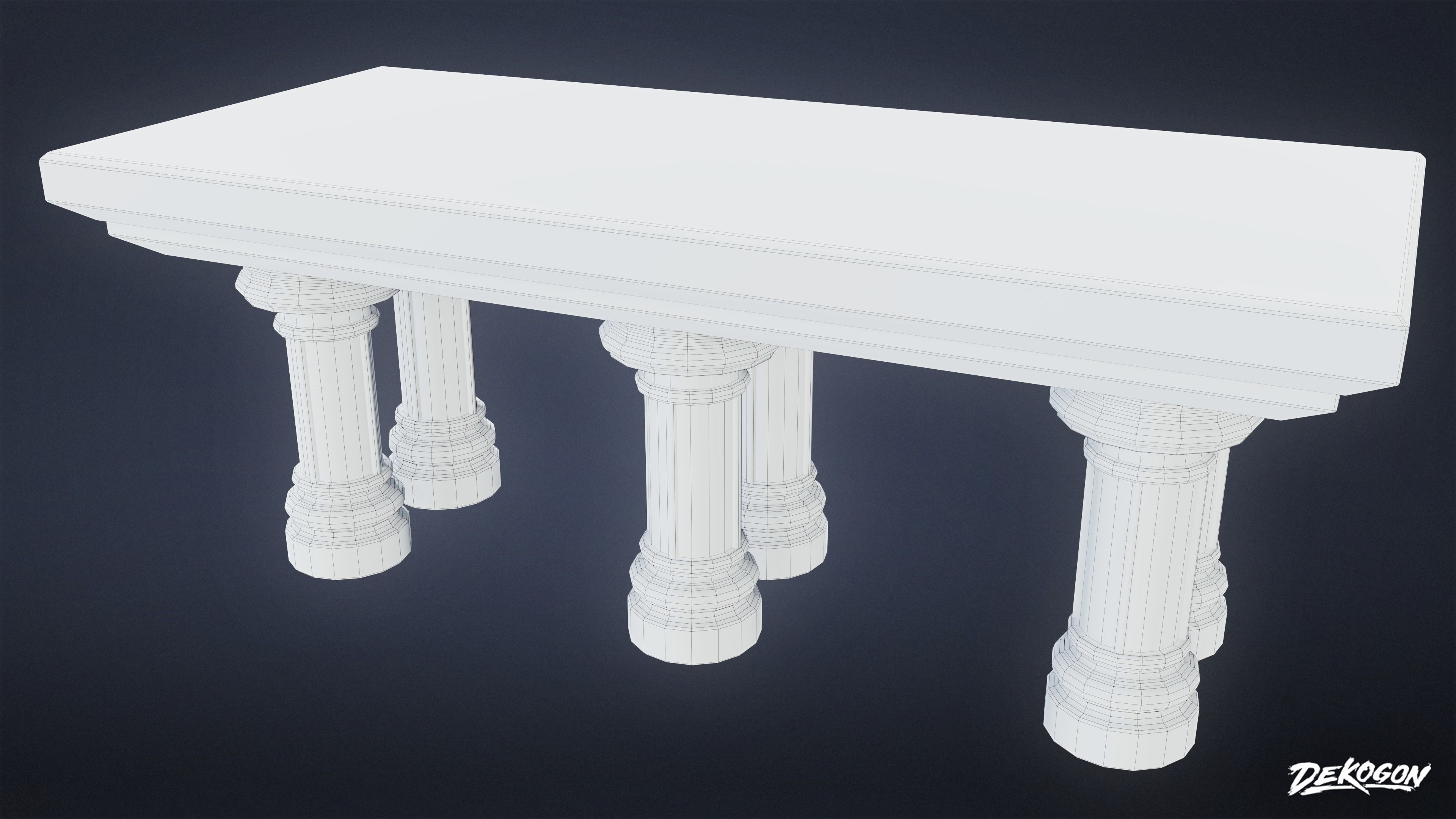 MEDIEVAL - Altar 03 - LOW POLY Low-poly 3D model_7