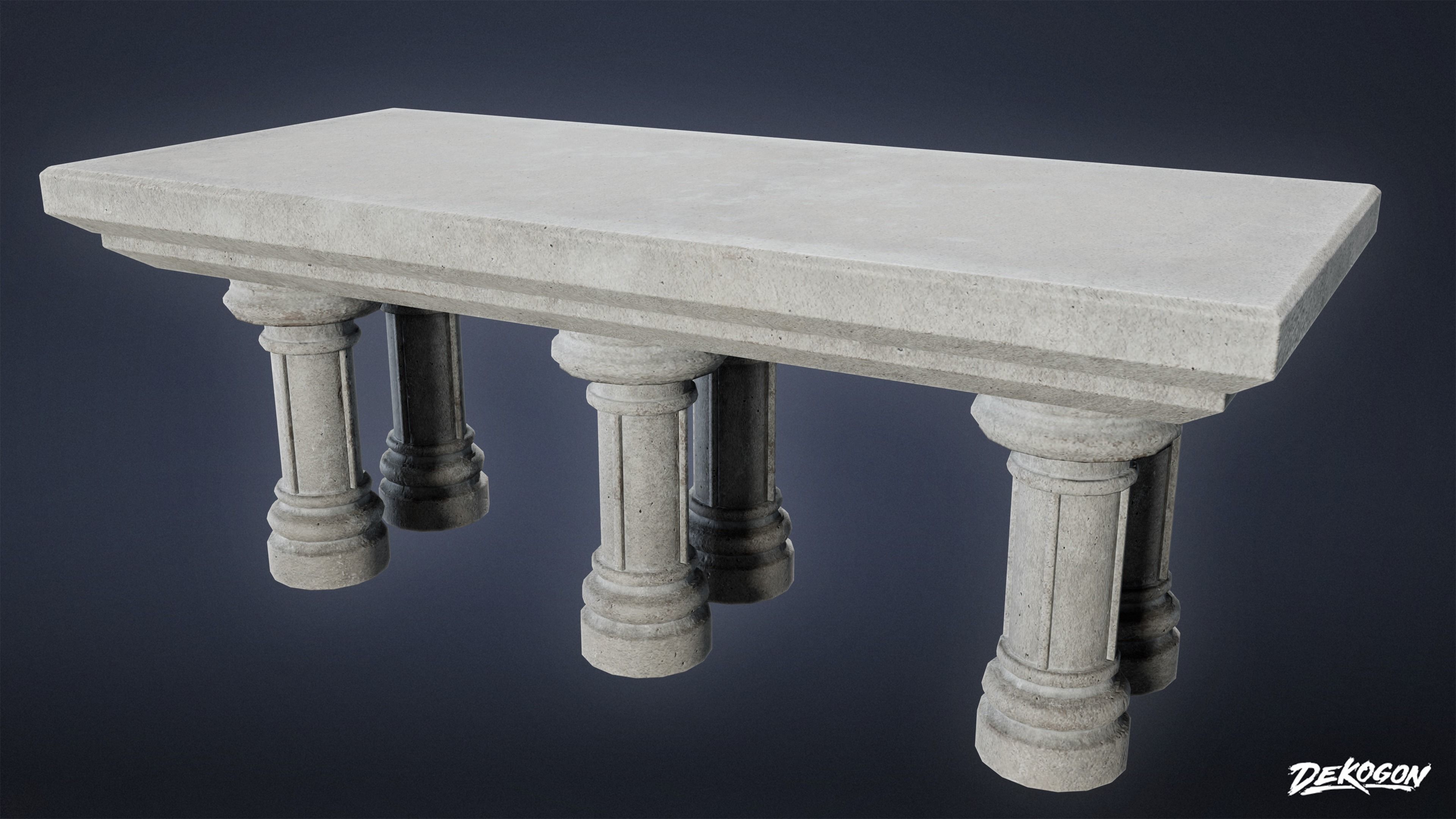 MEDIEVAL - Altar 03 - LOW POLY Low-poly 3D model_3